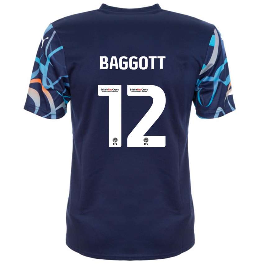 Niño Camiseta Elkan Baggott #12 Azul Marino 2ª Equipación 2024/25 La Camisa Chile