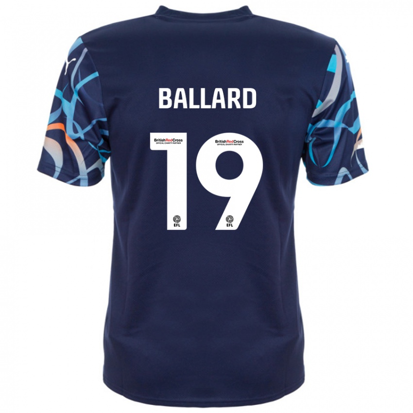 Niño Camiseta Dom Ballard #19 Azul Marino 2ª Equipación 2024/25 La Camisa Chile