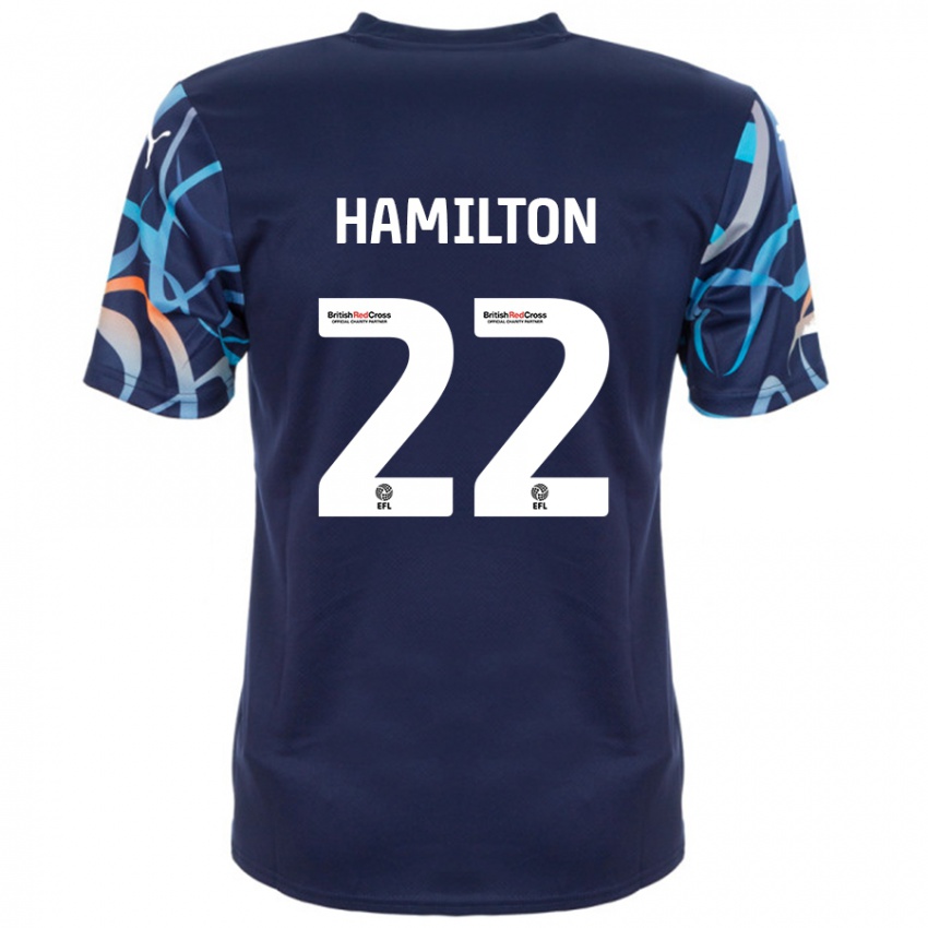 Niño Camiseta Cj Hamilton #22 Azul Marino 2ª Equipación 2024/25 La Camisa Chile