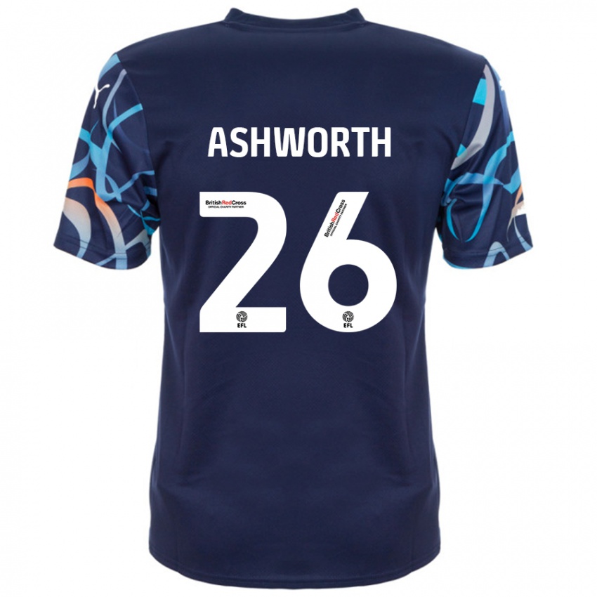 Niño Camiseta Zac Ashworth #26 Azul Marino 2ª Equipación 2024/25 La Camisa Chile