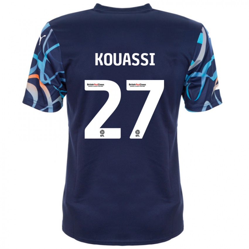 Niño Camiseta Kylian Kouassi #27 Azul Marino 2ª Equipación 2024/25 La Camisa Chile