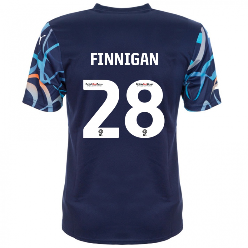 Niño Camiseta Ryan Finnigan #28 Azul Marino 2ª Equipación 2024/25 La Camisa Chile