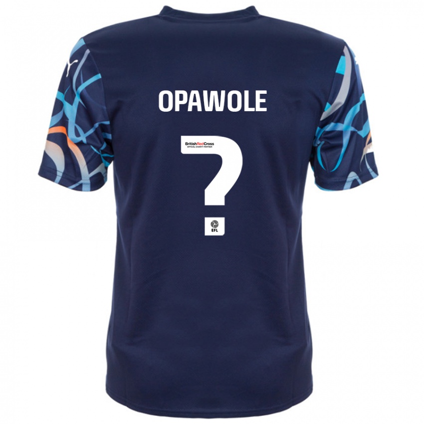 Niño Camiseta Johnson Opawole #0 Azul Marino 2ª Equipación 2024/25 La Camisa Chile