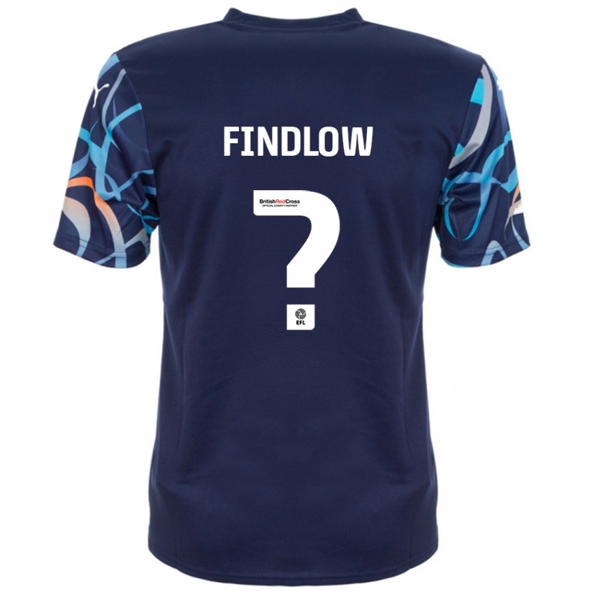 Niño Camiseta Luke Findlow #0 Azul Marino 2ª Equipación 2024/25 La Camisa Chile