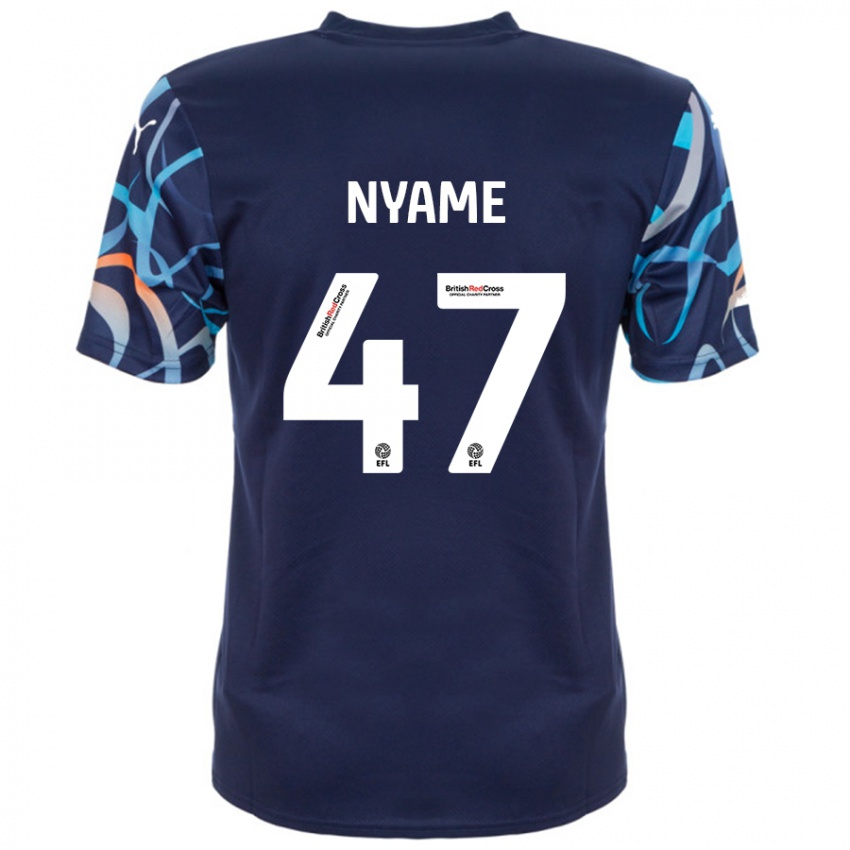 Niño Camiseta Josh Nyame #47 Azul Marino 2ª Equipación 2024/25 La Camisa Chile