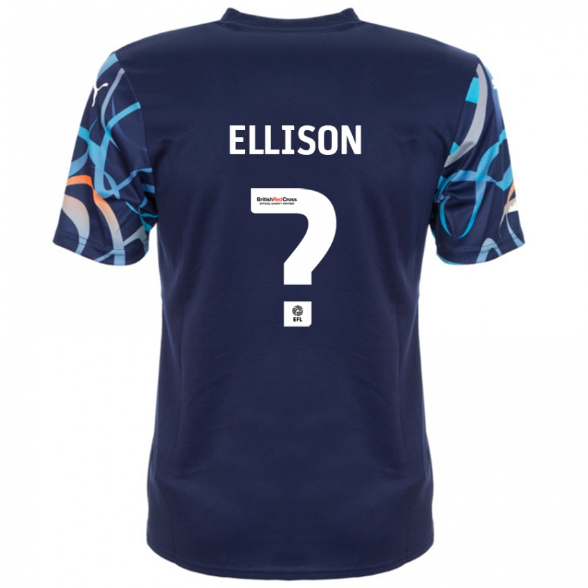 Niño Camiseta Jordyn Ellison #0 Azul Marino 2ª Equipación 2024/25 La Camisa Chile