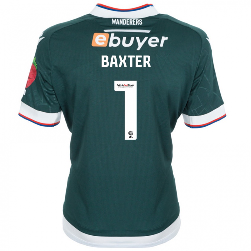 Niño Camiseta Nathan Baxter #1 Verde Oscuro 2ª Equipación 2024/25 La Camisa Chile