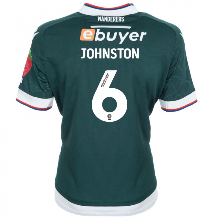 Niño Camiseta George Johnston #6 Verde Oscuro 2ª Equipación 2024/25 La Camisa Chile