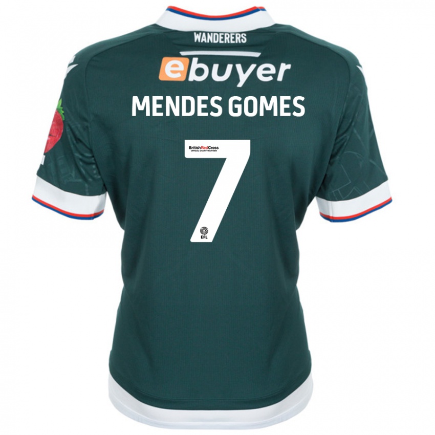 Niño Camiseta Carlos Mendes #7 Verde Oscuro 2ª Equipación 2024/25 La Camisa Chile