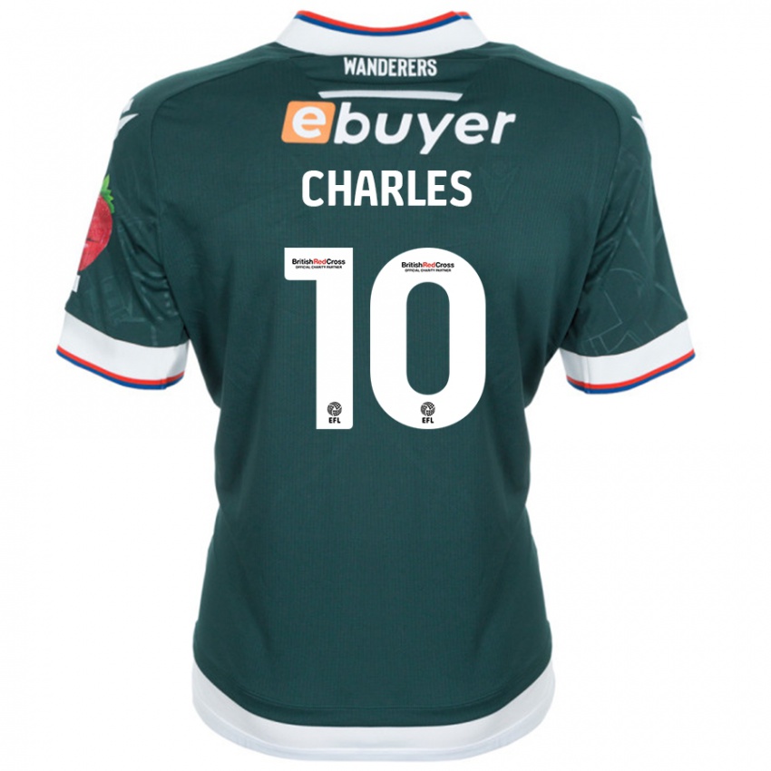 Niño Camiseta Dion Charles #10 Verde Oscuro 2ª Equipación 2024/25 La Camisa Chile