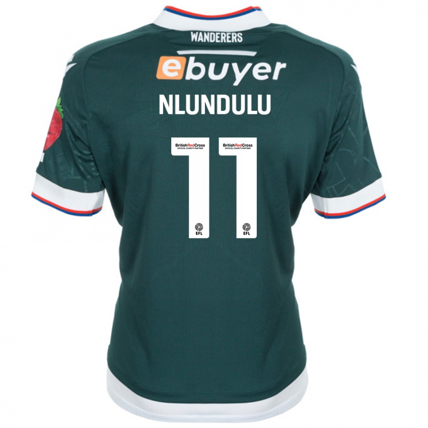 Niño Camiseta Dan Nlundulu #11 Verde Oscuro 2ª Equipación 2024/25 La Camisa Chile