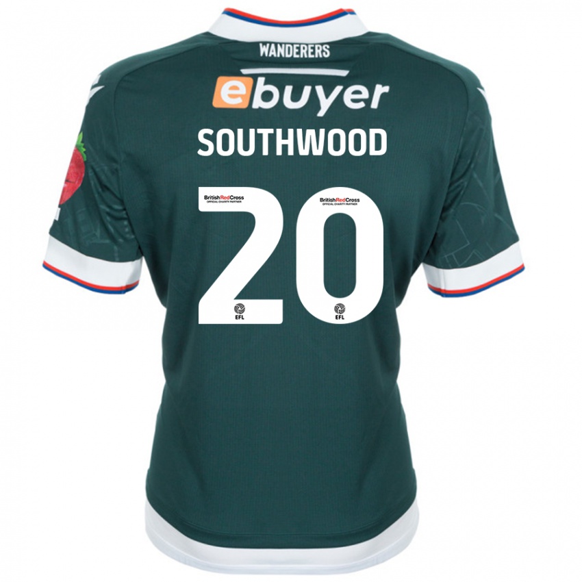 Niño Camiseta Luke Southwood #20 Verde Oscuro 2ª Equipación 2024/25 La Camisa Chile