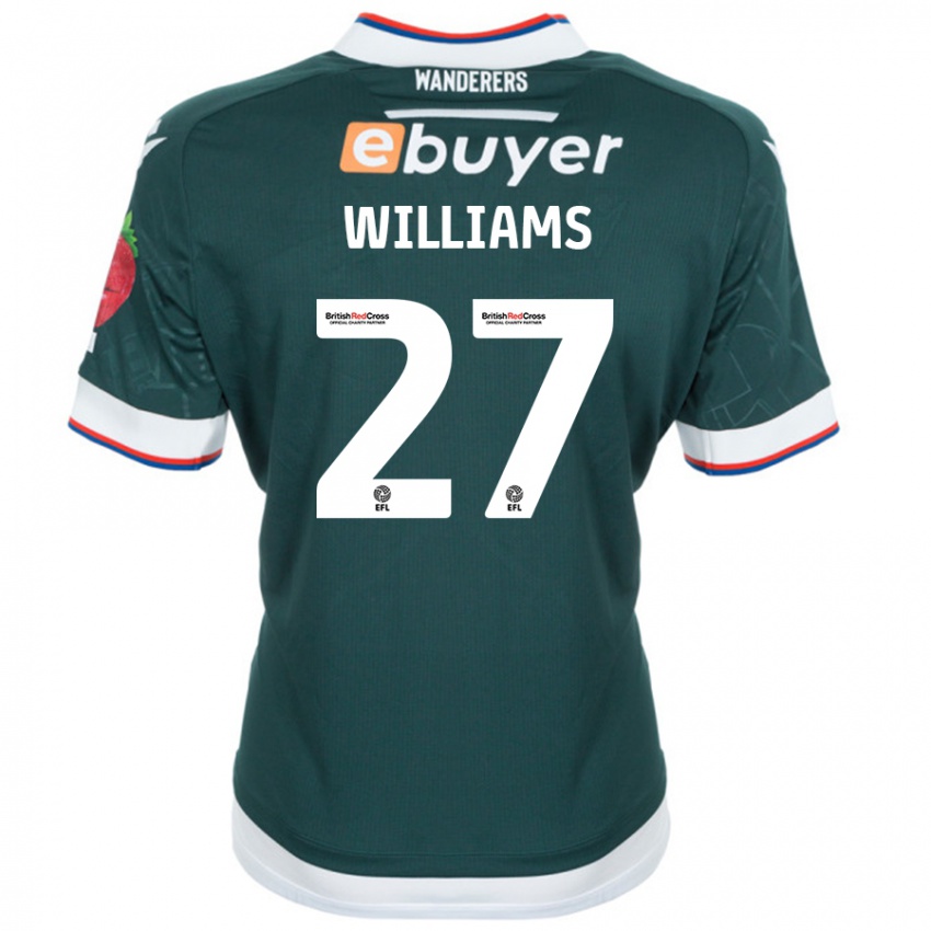 Niño Camiseta Randell Williams #27 Verde Oscuro 2ª Equipación 2024/25 La Camisa Chile