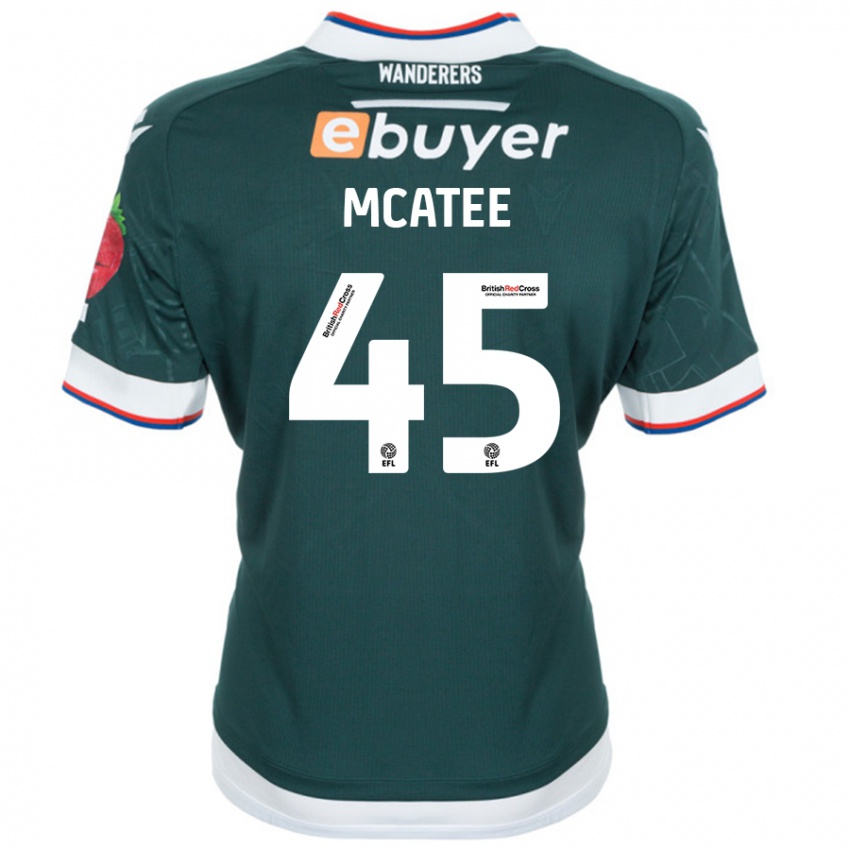 Niño Camiseta John Mcatee #45 Verde Oscuro 2ª Equipación 2024/25 La Camisa Chile