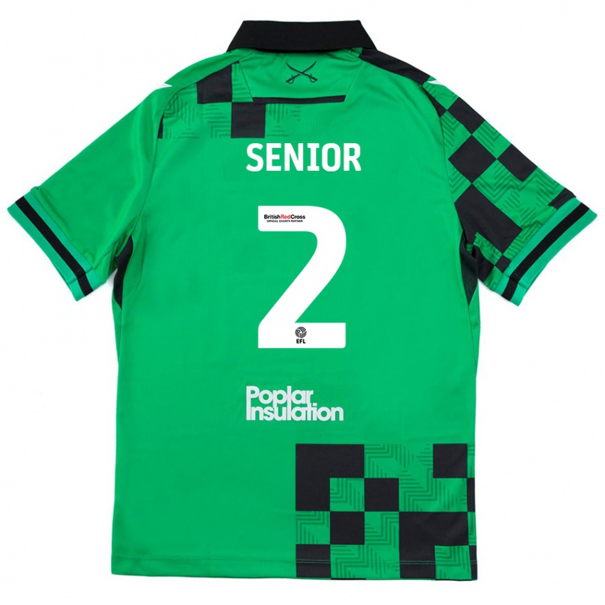 Niño Camiseta Joel Senior #2 Verde Negro 2ª Equipación 2024/25 La Camisa Chile