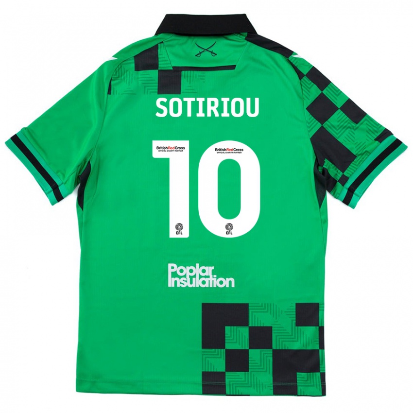 Niño Camiseta Ruel Sotiriou #10 Verde Negro 2ª Equipación 2024/25 La Camisa Chile