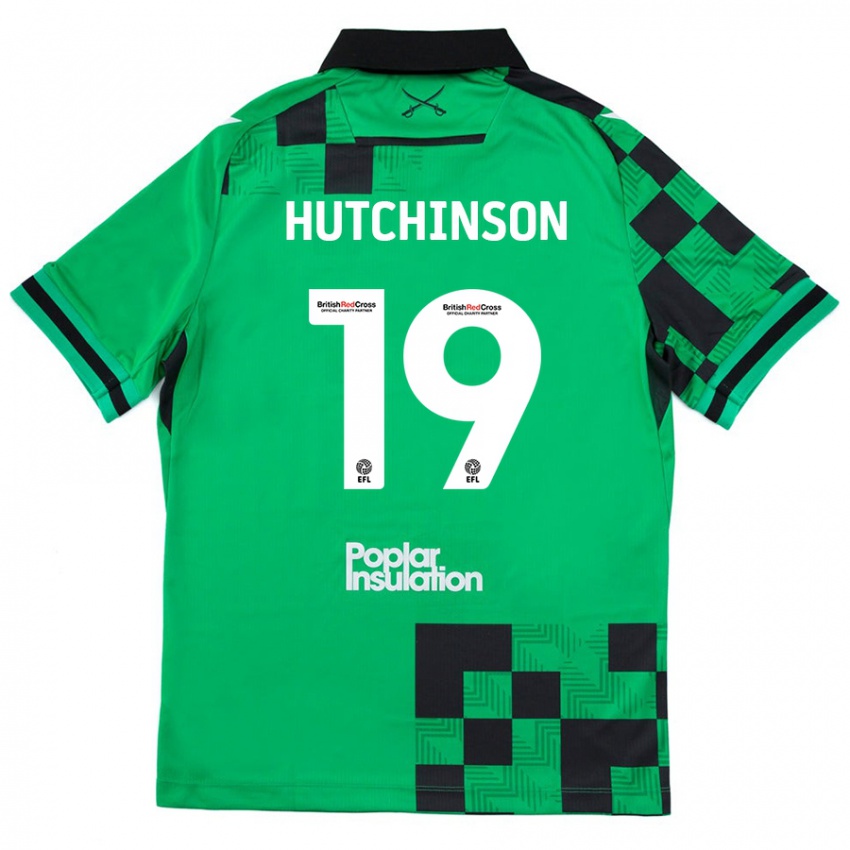 Niño Camiseta Isaac Hutchinson #19 Verde Negro 2ª Equipación 2024/25 La Camisa Chile