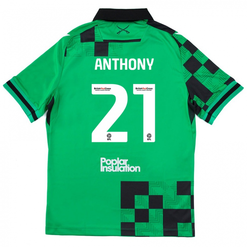 Niño Camiseta Micah Anthony #21 Verde Negro 2ª Equipación 2024/25 La Camisa Chile