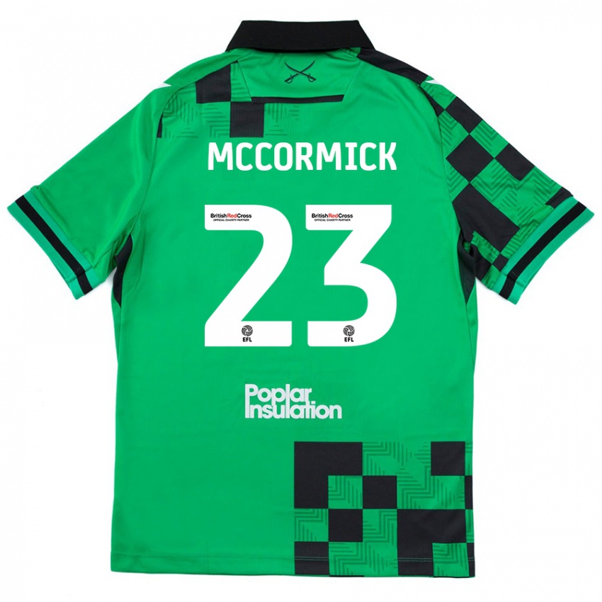 Niño Camiseta Luke Mccormick #23 Verde Negro 2ª Equipación 2024/25 La Camisa Chile