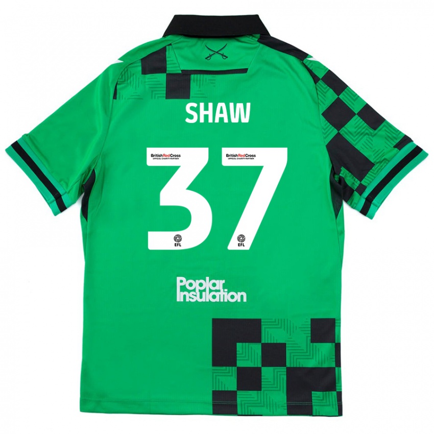 Niño Camiseta Kofi Shaw #37 Verde Negro 2ª Equipación 2024/25 La Camisa Chile