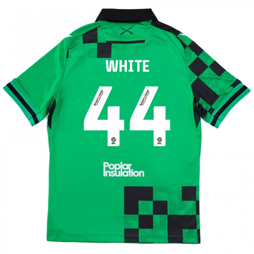 Niño Camiseta Charlie White #44 Verde Negro 2ª Equipación 2024/25 La Camisa Chile