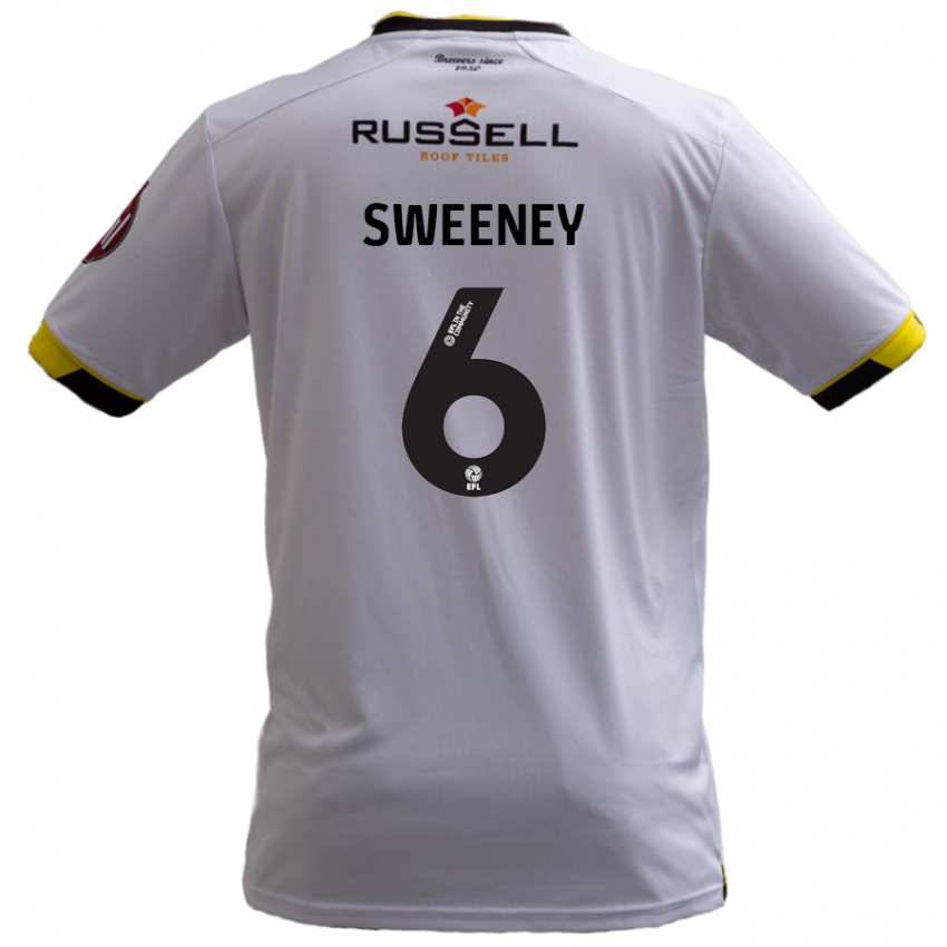 Niño Camiseta Ryan Sweeney #6 Blanco 2ª Equipación 2024/25 La Camisa Chile