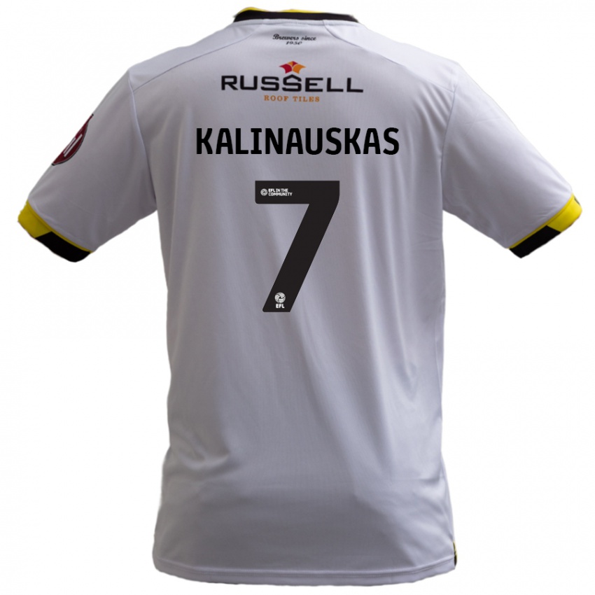 Niño Camiseta Tomas Kalinauskas #7 Blanco 2ª Equipación 2024/25 La Camisa Chile