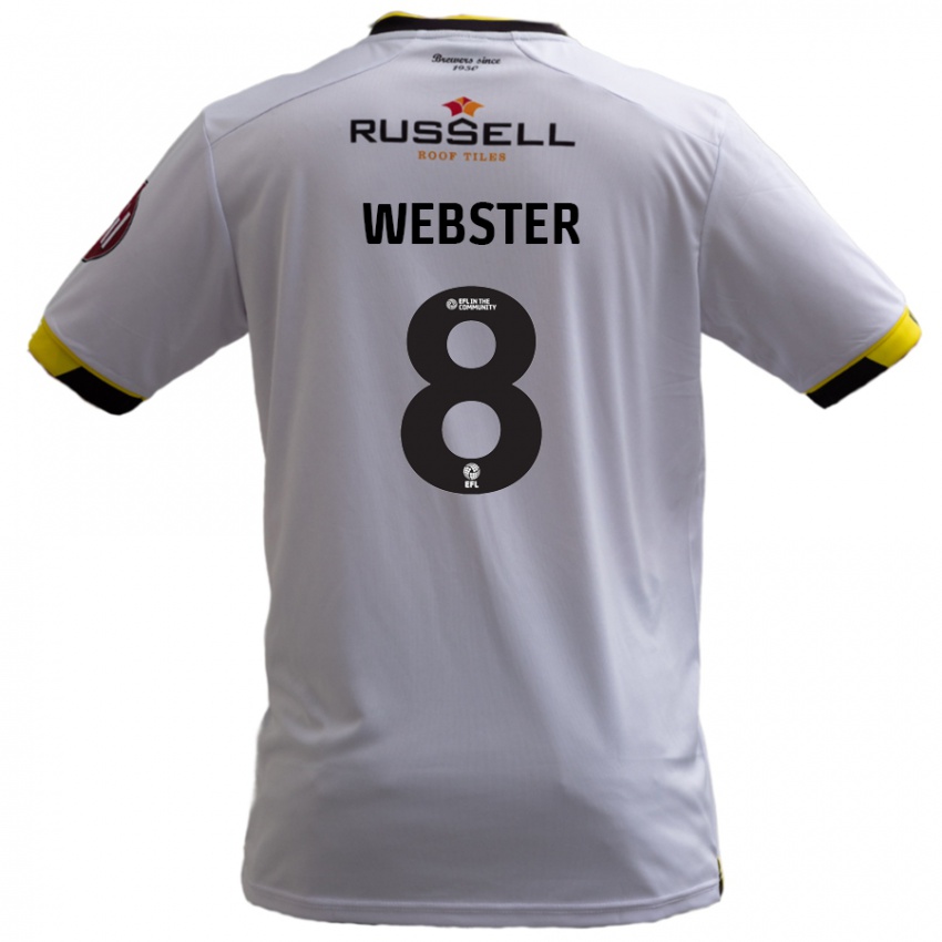 Niño Camiseta Charlie Webster #8 Blanco 2ª Equipación 2024/25 La Camisa Chile