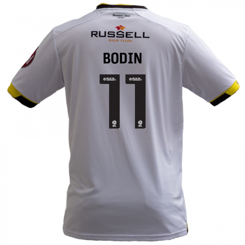 Niño Camiseta Billy Bodin #11 Blanco 2ª Equipación 2024/25 La Camisa Chile