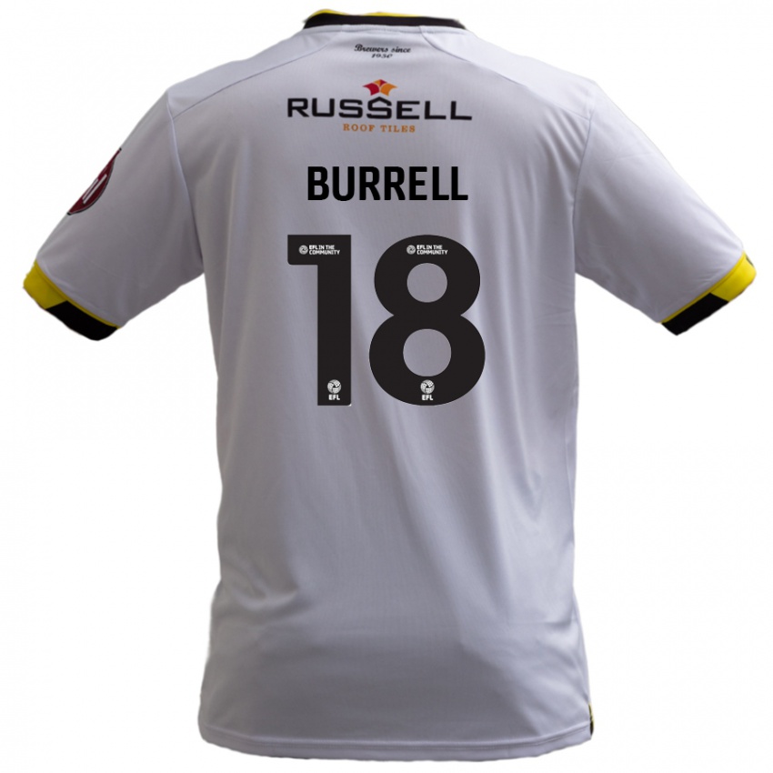 Niño Camiseta Rumarn Burrell #18 Blanco 2ª Equipación 2024/25 La Camisa Chile