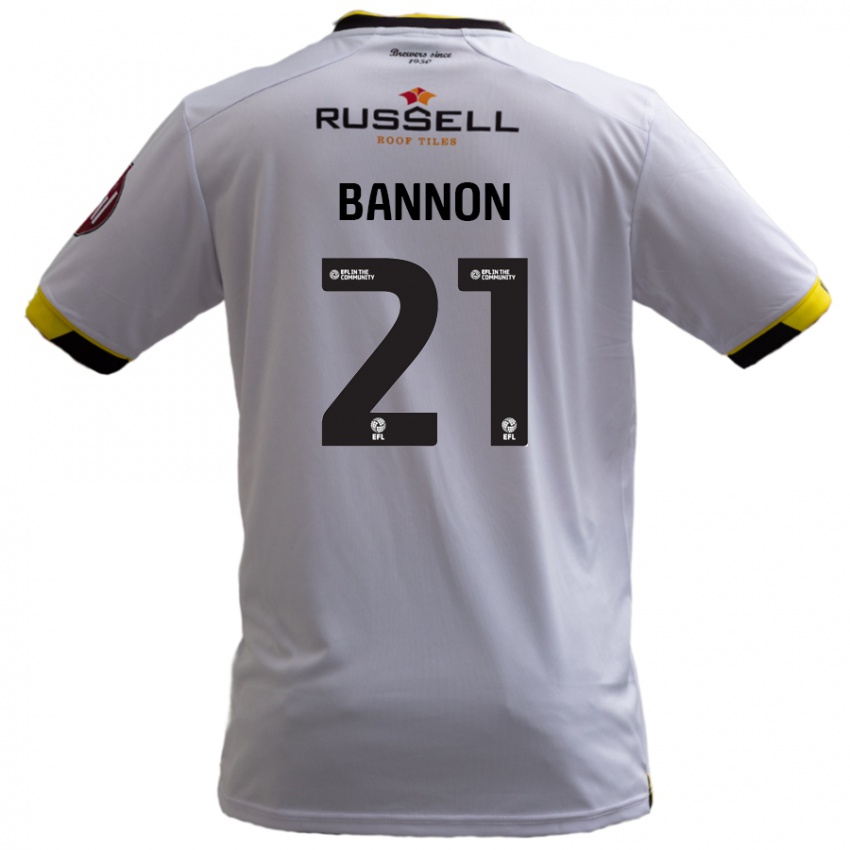 Niño Camiseta Alex Bannon #21 Blanco 2ª Equipación 2024/25 La Camisa Chile