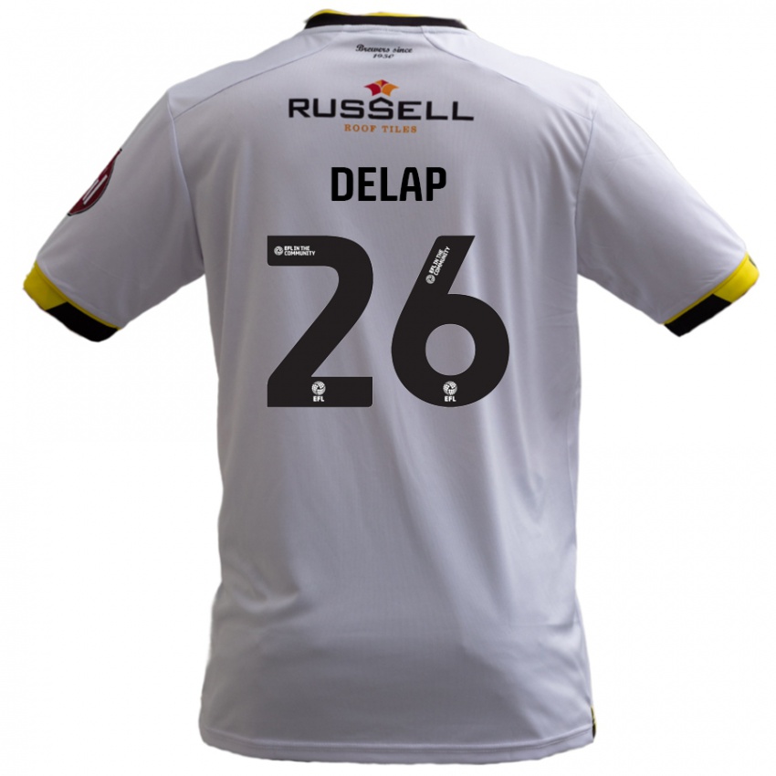 Niño Camiseta Finn Delap #26 Blanco 2ª Equipación 2024/25 La Camisa Chile