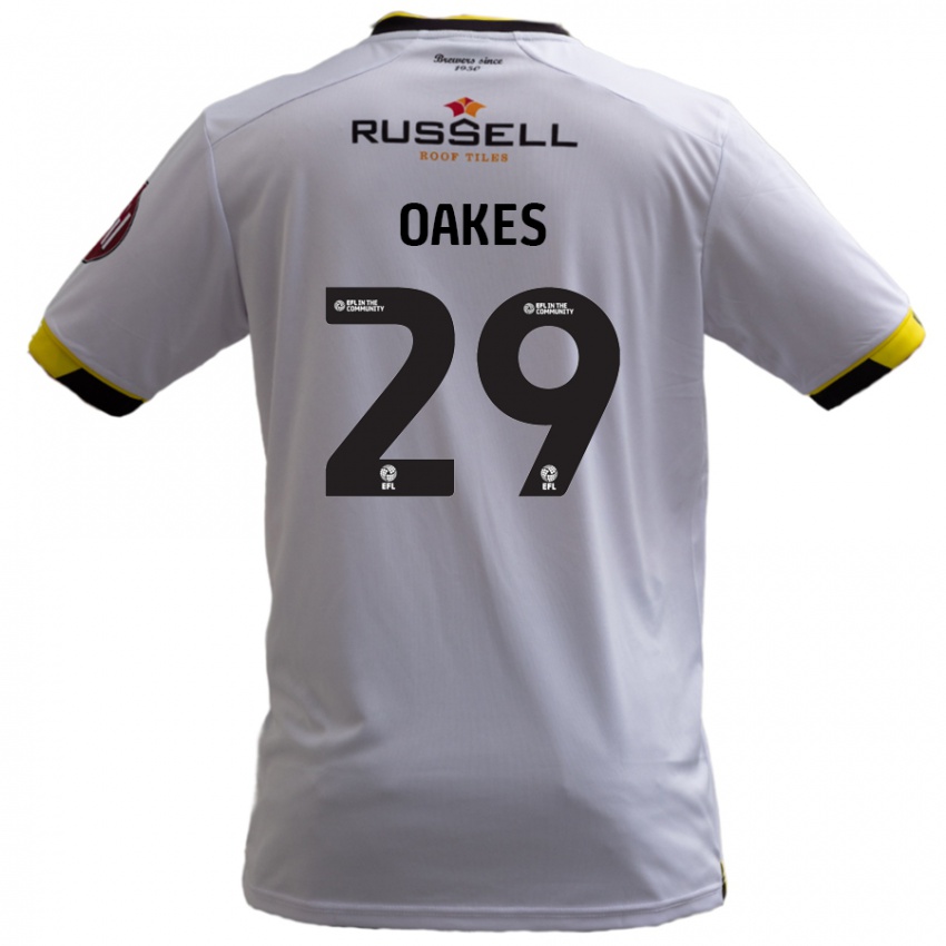 Niño Camiseta Toby Oakes #29 Blanco 2ª Equipación 2024/25 La Camisa Chile