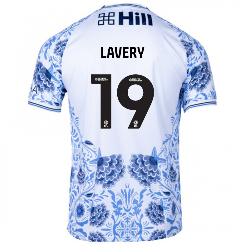 Niño Camiseta Shayne Lavery #19 Blanco Azul 2ª Equipación 2024/25 La Camisa Chile