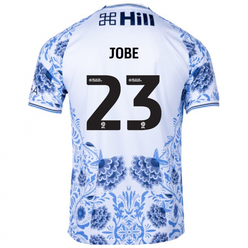 Niño Camiseta Mamadou Jobe #23 Blanco Azul 2ª Equipación 2024/25 La Camisa Chile