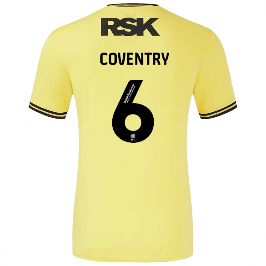 Niño Camiseta Conor Coventry #6 Amarillo Negro 2ª Equipación 2024/25 La Camisa Chile