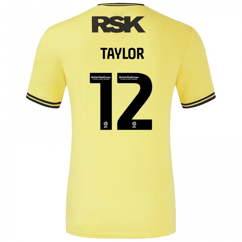 Niño Camiseta Terry Taylor #12 Amarillo Negro 2ª Equipación 2024/25 La Camisa Chile