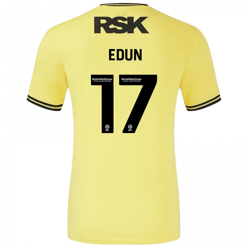 Niño Camiseta Tayo Edun #17 Amarillo Negro 2ª Equipación 2024/25 La Camisa Chile