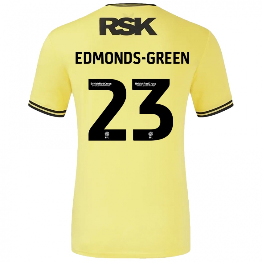 Niño Camiseta Rarmani Edmonds-Green #23 Amarillo Negro 2ª Equipación 2024/25 La Camisa Chile