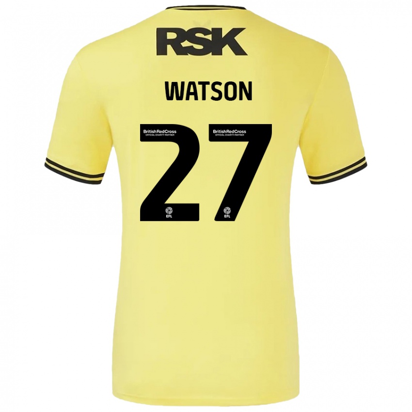 Niño Camiseta Tennai Watson #27 Amarillo Negro 2ª Equipación 2024/25 La Camisa Chile