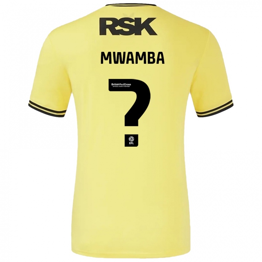 Niño Camiseta Alan Mwamba #0 Amarillo Negro 2ª Equipación 2024/25 La Camisa Chile