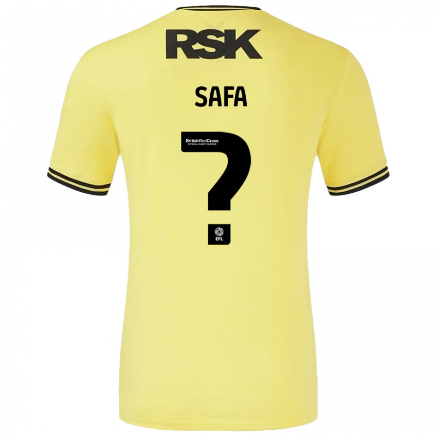 Niño Camiseta Jacob Safa #0 Amarillo Negro 2ª Equipación 2024/25 La Camisa Chile