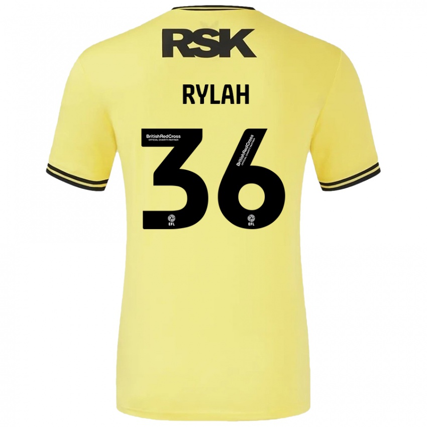 Niño Camiseta Henry Rylah #36 Amarillo Negro 2ª Equipación 2024/25 La Camisa Chile