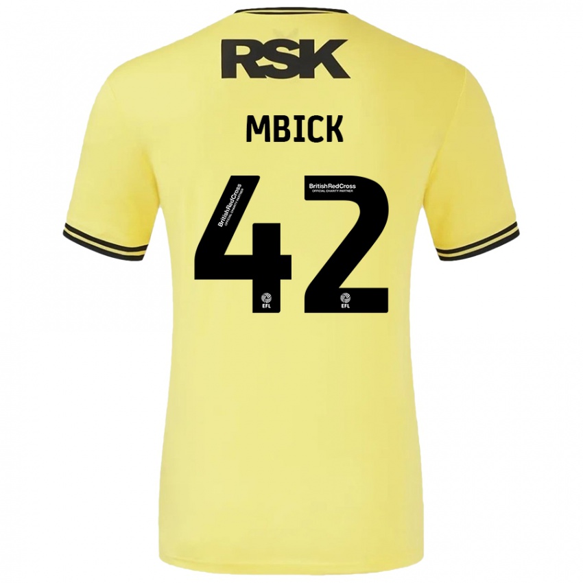 Niño Camiseta Micah Mbick #42 Amarillo Negro 2ª Equipación 2024/25 La Camisa Chile