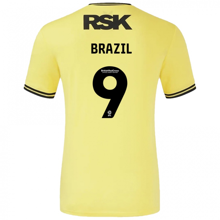 Niño Camiseta Ellie Brazil #9 Amarillo Negro 2ª Equipación 2024/25 La Camisa Chile