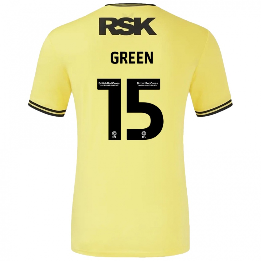 Niño Camiseta Kayleigh Green #15 Amarillo Negro 2ª Equipación 2024/25 La Camisa Chile