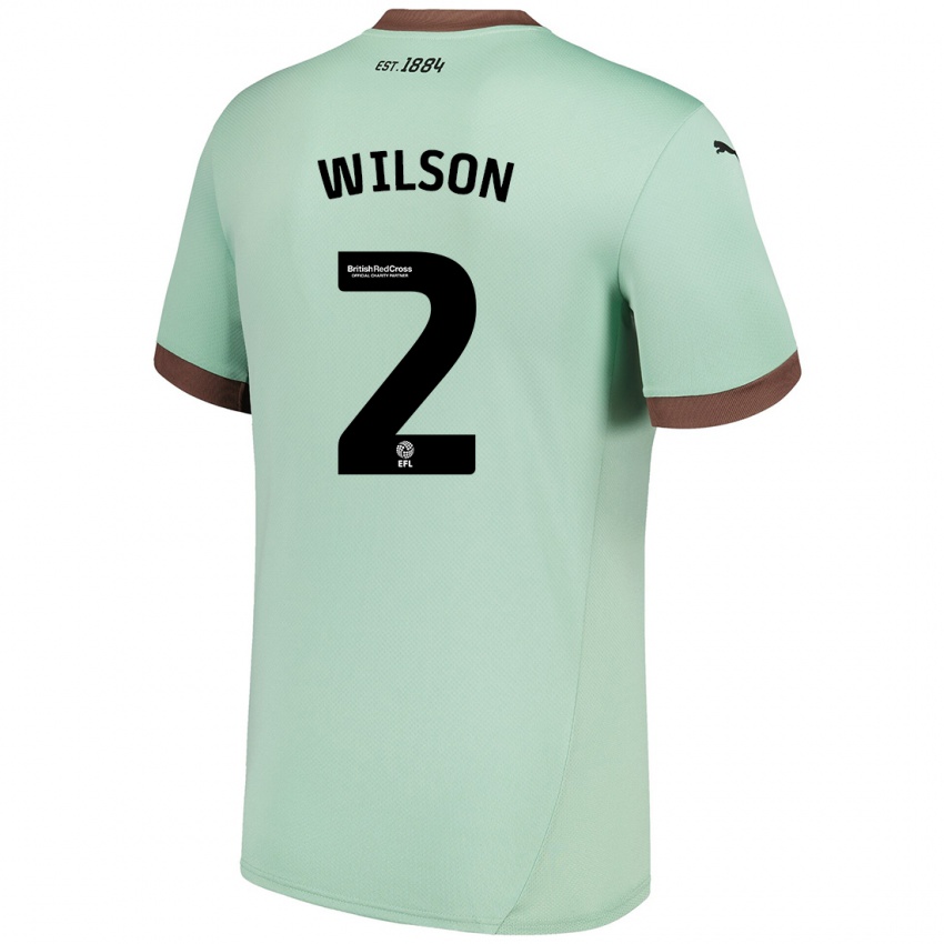 Niño Camiseta Kane Wilson #2 Verde Pálido 2ª Equipación 2024/25 La Camisa Chile