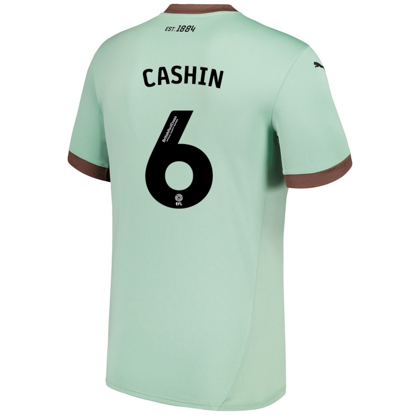 Niño Camiseta Eiran Cashin #6 Verde Pálido 2ª Equipación 2024/25 La Camisa Chile