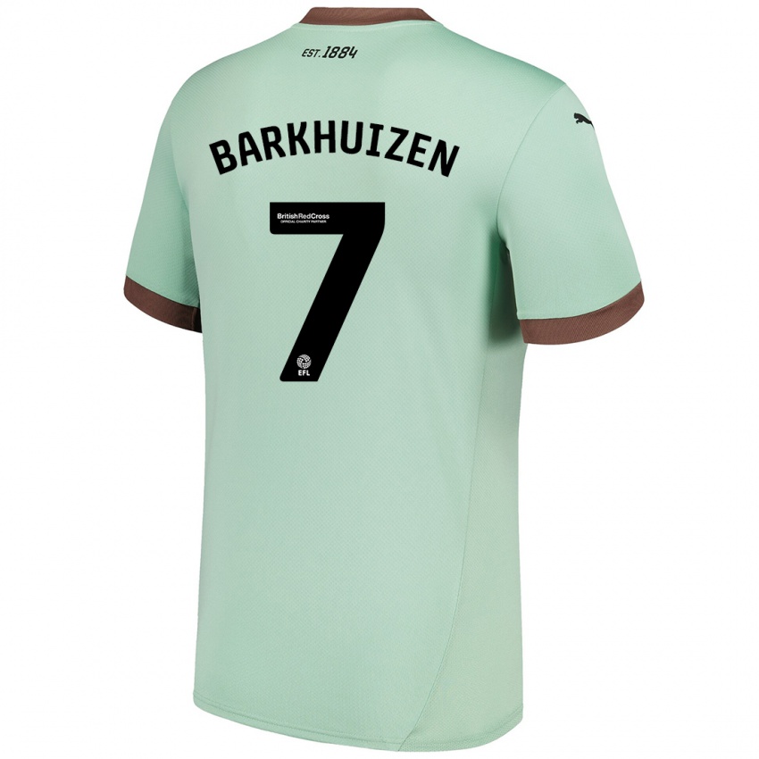 Niño Camiseta Tom Barkhuizen #7 Verde Pálido 2ª Equipación 2024/25 La Camisa Chile