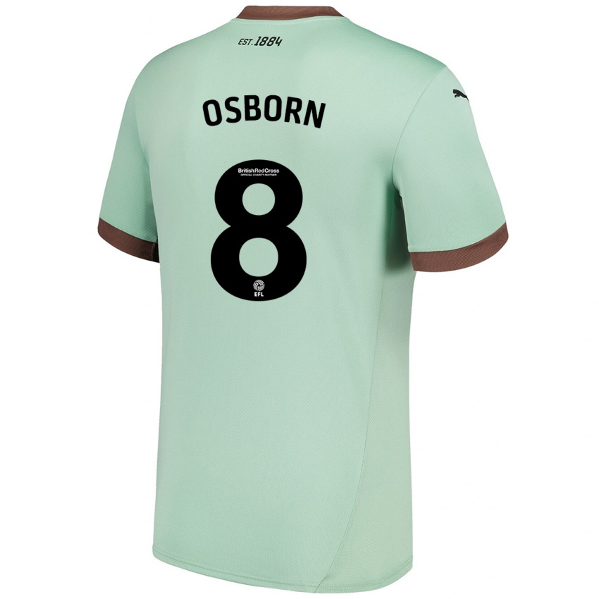 Niño Camiseta Ben Osborn #8 Verde Pálido 2ª Equipación 2024/25 La Camisa Chile